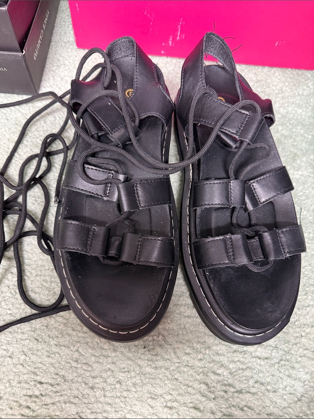 Mudd Women's Black Lace-Up Sandal
